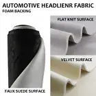 Automotive Flat Knit Headliner Fabric Foam Roof Lining Replace Car Interior Trim