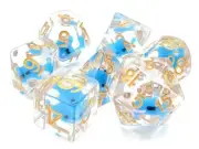 Old School 7 Piece DnD RPG Dice Set: Animal Kingdom - Baby Whale