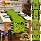 Grinch #1 Xmas Decor Christmas Table Runner Tablecloth Grinch Home Dining Table