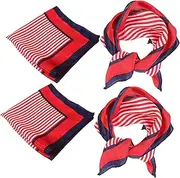 [Healvian] Ladies Lightweight Square Neck Scarf Satin Silk Chiffon Scarves for Women