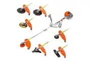 MTM 62cc 7in1 Brush Cutter Garden Multi-Tool , Pole Hedge & Line Trimmer, Bullhorn Handle, 12' Tree Trimming Pruning