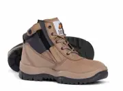 Mongrel 261060 Zipsider Work Boots Aus-Made Steel Cap in Stone