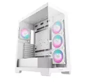 DeepCool CG580 4F WH (White)Panoramic ATX Mid-Tower Case, 4 x Pre Installed F...