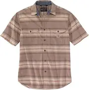 [CARHARTT] Men's 105174 Rugged Flex Relaxed Fit Lightweight Plaid Short - Large - Warm Taupe