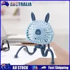 USB Baby Cart Fan 3-gear Octopus Baby Stroller Winding Fan for Office Study Dorm