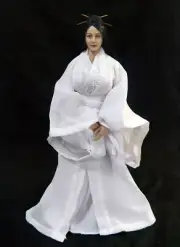 1/6 Female Costume the Chinese Hanfu Long Dress White Clothes For Action Figure