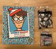 Where's Waldo Deluxe Edition Hardcover BOOK + Wendy's Glasses & Woof Game NEW
