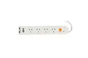 Italplast 4 Outlet Powerboard with 2 USB Ports