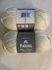 Patons Classic Wool Worsted Yarn 2 Skeins Aran New