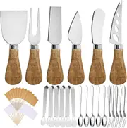 Accessories Spreading Cheese Knife Butter Set With Wooden Handle Mini Serving Tongs Spoon Fork Toothpick Flag For Party Table