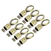 0.6" Cord End Cap Terminator Cord Finding for Tassel Jewelry Making 8Pcs Bronze