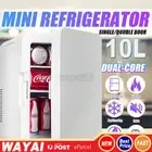 Portable Bar Fridge Mini Freezer Small Refrigerator Wine Cooler Home Office 10L