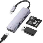 Lightning to USB Camera Adapter [Apple MFi Certified], SD/Micro SD Dual Slot ...