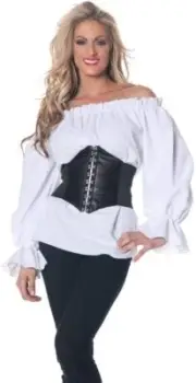 UNDERWRAPS Renaissance Long Sleeve Costume, White, Small