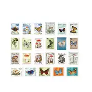 46 Pcs/bag Vintage Retro Style Philatelic Museum Series Creative Hand Account DIY Decoration Stamp Stickers
