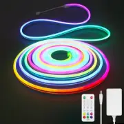 Aclorol RGB+IC LED Neon Rope Lights 50FT RGB Neon LED Strip Light Waterproof ...