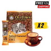 Old Town White Coffee 3 in 1 Instant Coffee Salted Caramel Flavour 2 Packs Halal