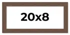 20x8 Frame Brown Farmhouse Solid Wood Picture Frame Width 1.5 Inches | Interior