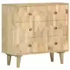 Drawer Cabinet Sideboard Storage Cabinet Living Room Solid Mango Wood vidaXL