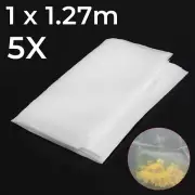 5Pcs Silk Screen Printing Mesh Fabric 140 Mesh (55T) White Polyester 100 x 127cm