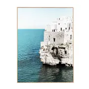 [Sleeping Giant] Italian Village Natural Veneer Framed Canvas - 75cm x 100cm