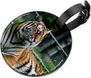[CWAGFEQZ] 2-Pc Luggage Tags for Suitcases,Travel Tags for Luggage,Park Tiger Portrait