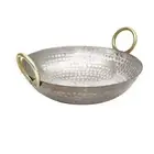 Handmade Heavy Base Cast Iron Indien Hammered Kadhai Deep Frying Wok 7 Litre