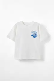 [Cotton On Kids] Cotton On Kids - Jonny Short Sleeve Graphic Print Tee - Vanilla/rawsome records 3 VANILLA/RAWSOME RECORDS