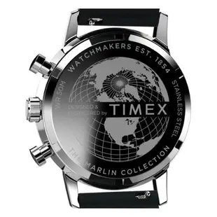 【TIMEX】天美時 Marlin系列 40毫米復古三眼計時手錶 (銀x黑 TXTW2W10300)