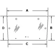 3477716M1 Upper Rear Window Fits Massey Ferguson 342 350 352 355 390 375 398 399