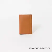 在飛比找momo購物網優惠-【RABEANCO】中性簡約名片夾/真皮名片夾(深駝/黑)
