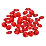 40Pcs 14mm Crystal Octagon Beads Chandelier Parts Hanging Beads Red