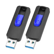 USB Flash Drives 128GB 2 Pack 3.0 Flash Drive High Speed Thumb Drive Retracta...