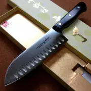 Japanese Kitchen Dimple Santoku Knife 170mm 7 in Universal Meat Fish SEKI JAPAN