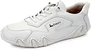 [Cubicbee] Women's Italian Handmade Low Shoes,Soft Leather Slip on Shoes Comfort Lace up Beck Shoes Non-Slip Breathable Walking Hiking Shoes Chukka Boots Casual Sneakers for Hiking & Driving