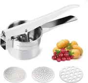 Potato Ricer Masher Stainless Steel Heavy Duty Mashed Press Potatoes Kitchen