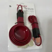 Kitchen Aid Measuring Cups Spoon Set - Red/ Black (NEW) KE475OHERA