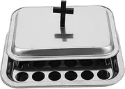 1 Set Communion Tableware Tray Christening Party Favors Bread Plate Wedding Supplies Religious Party Supplies Cute Distribution Plate Ceremony Supplies Stainless Steel Silver