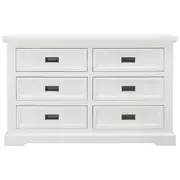 [Sleeping Giant] Aspen Dresser Brushed White - 6 Drawer