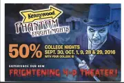 KENNYWOOD PARK-PHANTOM FRIGHT NIGHT-PITTSBURGH,PA 2016