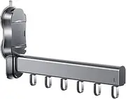 Clothes Drying Racks - Retractable Folding Wall Hanger | Cloth Storage Organizer | Folding Rod Dryer | Suction Cup Space Saver Closet Organiser For Balcony, Bathroom, Travel, Camping