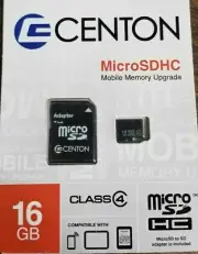 MicroSDHC card with SD card adapter for Android Smartphones or Cameras 16GB