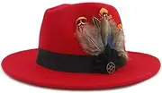 [Artist Unknown] NA 100% Men's Wool Wide Brim Felt Cashmere Gangster Church hat