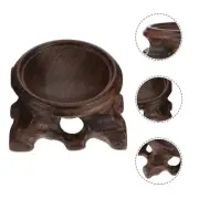 Elegant Wood Carving Base for Sphere Display 4 5cm Crystal Holder