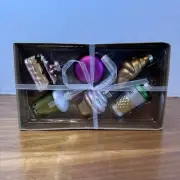 Target Bullseye Mini Glass Coffee Shop Ornaments Cupcake Crescent Roll Macaron