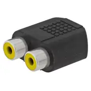 3.5mm Stereo Female Jack to 2x RCA Female Jack Audio Cable Adapter Converter