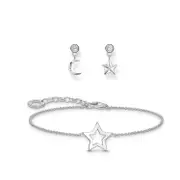 Buy Stars and Moon Set: Ear Studs and Bracelet in Silver by THOMAS SABO Australia online - THOMAS SABO Australia