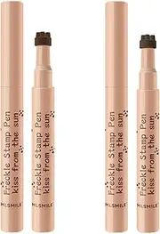 WALULAN Freckle Pen Henna Freckles Sweatproof Waterproof Long Lasting Small Faux Freckle Stamp Foundation Spot,Natural Lifelike Freckle Makeup
