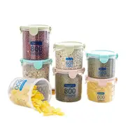 9PCS Food Storage Set Sealed Lid Container Kitchen Canister Organiser