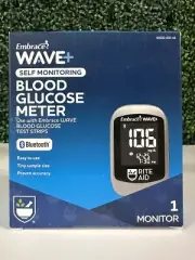 Embrace Wave Blood Glucose Meter - Self Monitoring - Bluetooth - FREE SHIPPING